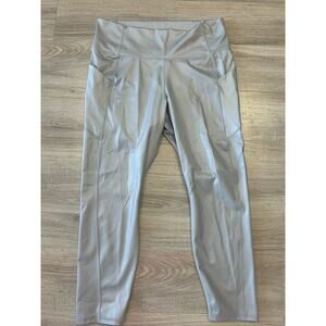 Fabletics Oasis PureLuxe High Waisted Leggings Women's Size XL NWT Silver